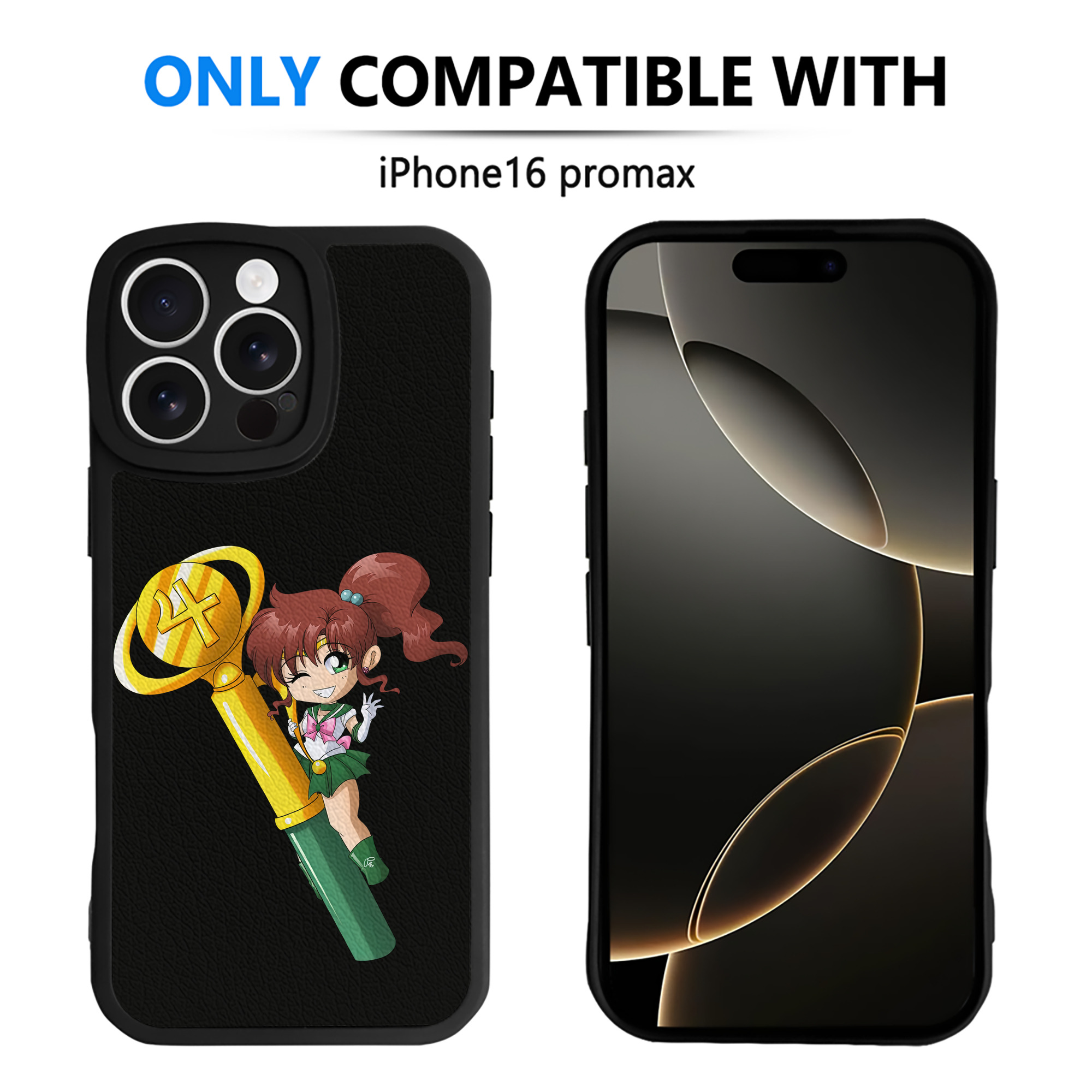 （画像用） 美少女戦士セーラームーン 木野 まこと きの まこと Sailor Moon Kino Makoto （セーラージュピター；Sailor Jupiter） 【iPhone 16シリーズ対応】シリコンスマホケース（レザー調） 材質：シリコン